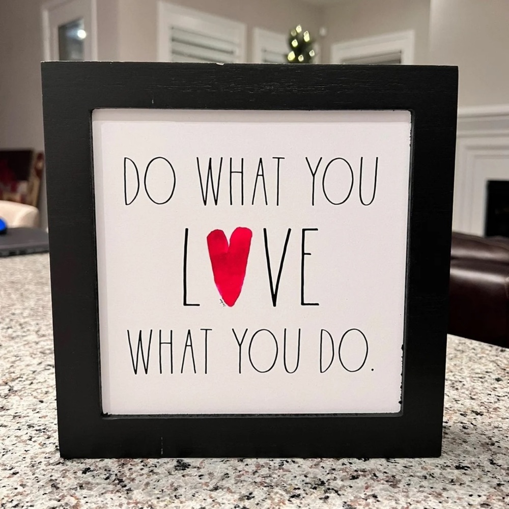 Rae Dunn Wood Sign DO WHAT YOU L♥️VE WHAT YOU DO